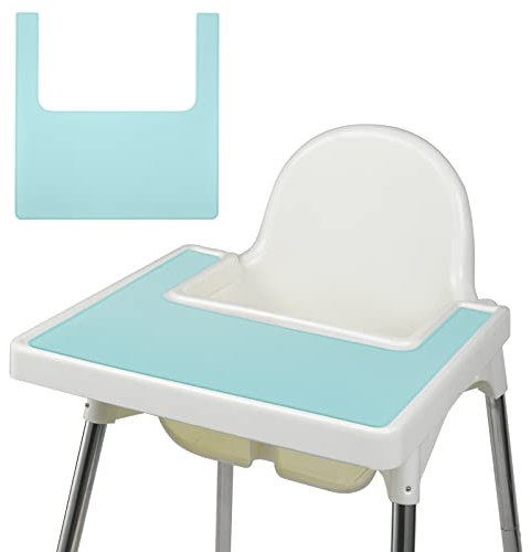 Vicloon Silikon Hochstuhl Matte für Babys und Kinder | Silikonmatte für den Babyhochstuhl, BPA-frei, Platzset für Babys und Kinder/Ikea Hack (blau)