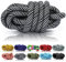 Ganzoo PPM Seil 5 Meter, Tauseil, Hunde-Leine, Halsband, Takeln, Polypropylen Multifilem Rope, 10mm Stärke, Schwarz-Weiß