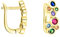 SOFIA MILANI - Damen Ohrringe 925 Silber - vergoldet/golden - Zirkonia Ohrstecker - E1733