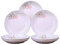Lot de 5 assiettes en porcelaine avec motif fleur rose, 17,8 cm, grandes assiettes à dessert en céramique, plats à dessert en porcelaine pour steak, pâtes, pizzas, apéritifs (passe au lave-vaisselle