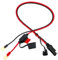 JZK 1pc 2FT SAE auf O-Ring-Anschlusskabelbaum mit 10A-Sicherung, 2-poliger Schnelltrennstecker, 18AWG-Schnelltrenn-SAE-Kabel, 2FT-Ringanschlusskabel