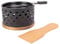 Cosy & Trendy Appareil à Raclette rond en Acier inoxydable+ 1 spatule, 1 personne, Noir