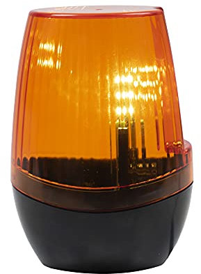 Lampe témoin d'ouverture PNI LMP130, LED, 12-265V, clignotante, pour portails autoportants, IP54, Orange/Noir, Orange/Noir