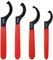 Rundago 4 Piezas Llave de Gancho, Llave de Bloqueo de Acero Llave Coilover con Mango Antideslizante, Juego de Llave Tipo C Llave Universal