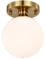 Semi Flush Mount Ceiling Light Gold Hallway Light Fixtures Ceiling Mid Century Modern Globe Ceiling Light Fixtures with Opal Glass Shade Rquired 1*E14 Bulb