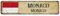 Monaco Monaco Metallschild, Vintage-Business-Schilder, nationales Landes-Souvenir, Straßenraumdekoration für Männer, Blechschilder für Esszimmer, Eingangsbereich, Terrasse, 10,2 x 45,7 cm