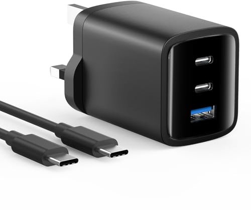 70W 3-Port USB C Charger Compatible with MacBook Air MacBook Pro 13 14 15 16 inch, 2024 iPad M4/M2, iPhone 16/15 Pro, Galaxy S24/S23, Pixel, Includes 2M/6.6FT USB C Cable