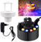 BORDEAG Nebulizador ultrasónico, mini generador de niebla, nebulizador ultrasónico, mini máquina de niebla, 12 LED Mister Fogger Water Fountain Pond Fog Machine 12 Led Three Color Gradient Atomizer