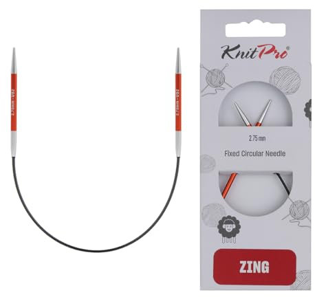 KnitPro Zing Fixed Circular Needles 9 (22.5cm) | 2.75mm