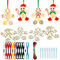 10 Pezzi Kit Punto Croce in Legno di Natale Natalizio Ornamenti per Albero di Natale a Punto Croce Decorazione Natalizia in Legno Kit Decorazioni da Appendere Arti per Principianti (Gingerbreadman))