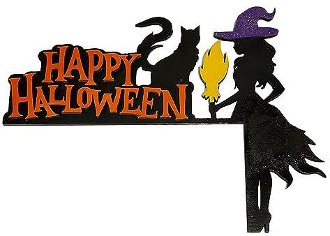 Halloween Holztürecke Happy Halloween Türecke Dekor Dekor Home Türecke Dekor Meine Türecke mit Tür Co Handy Wand (B, One Size)