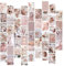 Ästhetisches Bild für Wandcollage,50 Stück Bilder Collagen set Vintage,4x6 Zoll,Warme Farbe Collage Druck Set,Wandcollagen Beige,Wandcollagen,Geeignet für Schlafzimmer, Büro Foto Display