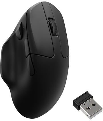 Keychron M7 8K Souris sans fil, 30K DPI, 2,4 GHz/Bluetooth/Filaire, 66 g | PixArt Capteur 3950, 8000 Hz, repose-pouce profilé, boutons programmables, jusqu'à 140 heures pour ordinateur portable macOS