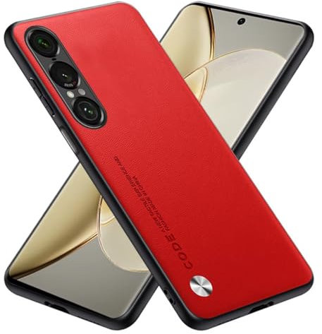 RankOne Coque Compatible avec Smartphone, Compatible with Sony Xperia 1 VII (Seventh Generation) (6.5), Etui en Silicone Housse - Rouge