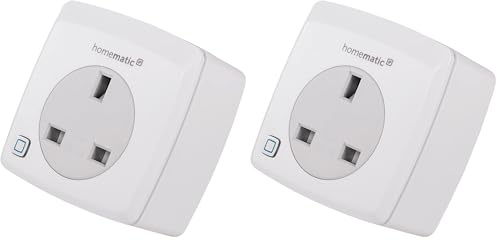 Homematic IP Smart Home Schalt-Mess-Steckdose, Vereinigtes Königreich, 150007A0 (Packung mit 2)