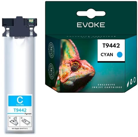 EVOKE 9442 Tinte kompatibel zu Epson WF-C5210DW WF-C5290DW WF-C5710DWF WF-C5790DWF Blau (Cyan) 3000 Seiten 40ml