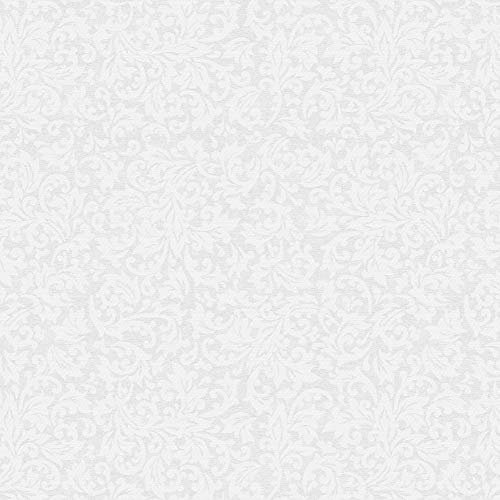 Sovie Home Tischdecke MIKA in HELLGRAU, 80 x 80 cm, 1 Stück, aus Linclass® Airlaid, Elegante Stoffoptik, Ton-in-Ton Ornamentdesign, weich, hygienisch, modern, edel