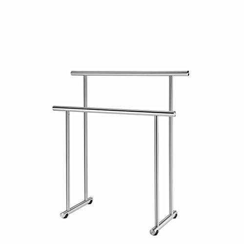 Hiska massiver standfester Handtuchständer aus Edelstahl, freistehender Handtuchhalter, HxBxT: 86x76x32 cm oder in Wunschbreite