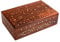 Ajuny Scatola portagioielli in legno intagliato a mano Floreale stile vintage intarsio in ottone Organizzatore multiuso per riporre ricordi Scrigno del tesoro da viaggio Porta gingillo 8x5 pollici