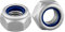 Sicherungsmutter Sechskantmutter DIN 985/ISO 10511 Standard Form Edelstahl A2 V2A, Stoppmutter selbstsichernde Mutter Edelstahlmutter Sechskant Schraubenmutter (M6, 50 Stück)