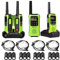 Retevis RT649P Walkie Talkie Profesional, IP67 Impermeable,Recargable USB,Batería AA,PMR446 sin Licencia, 16CH, con Auricular Walkie Talkies para Esquiar Todo Terreno (4 PCS)