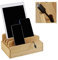 Relaxdays Ladestation Bambus, für mehrere Geräte, Tablet & Smartphone, Kabelbox Organizer, HxBxT: 10 x 22,5 x 15, natur