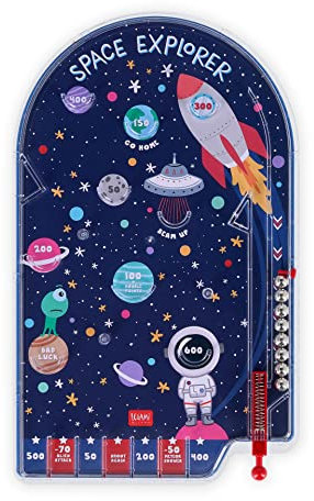 Legami- Mini Flipper, Gioco Portatile, 17,7x29 cm, Tema Space, PBG0004