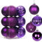 8CM Weihnachtsdeko Weihnachtskugeln, 12 Stücke Bruchsiche Christbaumkugeln Ornamente Weihnachtsbaumschmuck für Weihnachtsbaum Christbaumkugeln Weihnachtsdekoration Kugeln