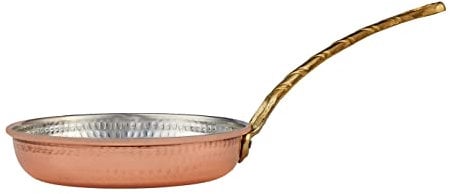 KARACA Alacahoyuk Copper Pan 22 cm, Natural, Healthy, Excellent Heat Distribution, Traces of History with Cultural Heritage