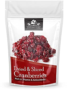 NATURE YARD Frutta secca di mirtillo rosso secco - 50 Gm - Mirtilli rossi a fette naturali disidratati