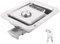 Uinfhyknd Paddle Lock with Lock & Key Stainless Steel Zip Door Lock Robust Lock for the Small