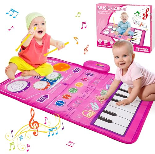 Baby Spielzeug 1 Jahr, HappyGoLucky Spielzeug ab 1 2 Jahre Baby Geschenk Mädchen 1. Geburtstag Mädchen Kinderspielzeug ab 1 2 Jahre Weihnachten Geschenke Musikinstrumente für Kinder ab 1 Jahr