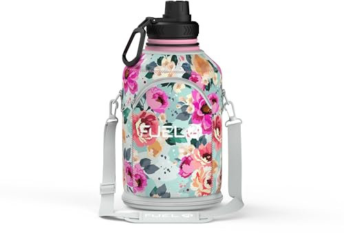 Fuel24 Carrier Sleeve for Stainless Steel Jug - 2,2L, 1.3L Style & Colour Options WATER BOTTLE NOT INCLUDED (Floral, 2.2L)