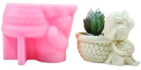 Langlebige Silikonform für Blumenmädchen, Blumenvasen, Epoxidformen, Sukkulenten, Blumentöpfe, Gießform, Heimdekorationen