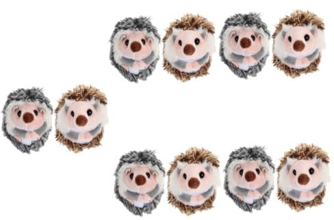 BESTonZON 10 Pièces Porte-clés Cartable de Cours Mini sachets de Bonbons Animal Mignon Portefeuille Ornement Peluche hérisson décor de hérisson en Peluche Dessin animé Pendentif