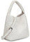 Gewebte Ledertaschen für Damen, geknotet, Handtasche, Designer-Schultertasche, Geldbörse, handgefertigt, modisch, Hobo-Tasche, klein, Weiß a