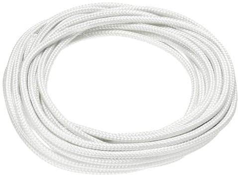 QUARKZMAN 5 Metri/16,4' 20AWG Cavo Elettronico Cavo Flessibile Mica Bianco | Isolato 500 Gradi Celsius Cavo Intrecciato Resistente Alta Temperatura per Lampade Caldaie Riscaldatori