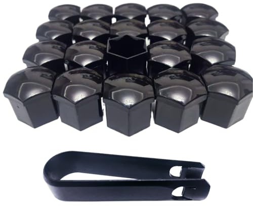 Amazleer 19mm Radschraubenkappen 20 Pcs Radschrauben Kappen Radmuttern Abdeckung Reifen Mutter Covers Auto Schrauben Kappe mit Entfernung Werkzeug (Schraubenmutterkappen, Modern, Radmutterkappen)