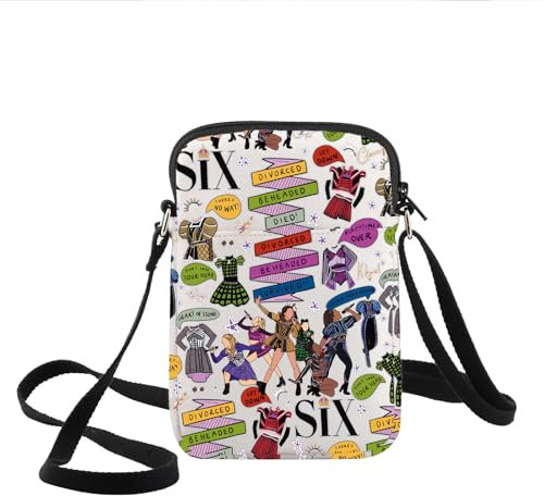 KEYCHIN Six The Musical Crossbody Bag Broadway Six Queen Fans Gifts Six Queen Theatre Shoulder Bag Broadway Six Queen Merch, Six-cb