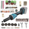 Kit de esmeriladora recta a batería de 148 piezas, compatible con Makita de 18V a 21V, con 147 accesorios y 4 velocidades para portabrocas de 3/6 mm (batería no incluida)