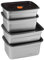 WakiHong 4 Pezzi Contenitore con Coperchio Meal Prep Boxe Contenitore Alimentare in Acciaio Inossidabile,Ermetico,a Tenuta Stagna,per Ristorante,Cucina,Congelatore a Buffet(1200+1800+2200+3200ML)