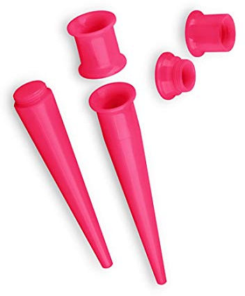 Piersando Dehnungsstab Ohr Piercing Dehnstift Dehner Ohrdehner Dehnstab Flesh Tunnel Plug Expander Taper Stab Gerade 12mm Pink