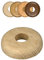 FUX 10 Stück Einzel Heizungsrohr Rosette, 15mm - 22mm, Rohrabdeckung, Abdeckrosetten, Verkleidung, Heizkörper Rosetten, Holz, Parkett, Holzrosetten (22mm, Eiche (roh))