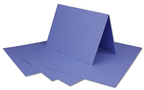 50 DIN A6 Faltkarten Lila (Violett) - Karten zum Selbstgestalten 14,8 x 21 cm - Klappkarten mit 160 g/m² - Colours-4-you von Glüxx Agent