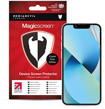 MediaDevil Screen Protector for iPhone 14, iPhone 13 and iPhone 13 Pro (6.1) [Made in UK] - Ultra-Tough, Glass-Free Edition, 2-Pack