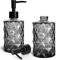 2 Pack Glass Soap Dispensers, 330 ML/12Oz Pump Bottle Dispenser, Refillable Hand Soap Dispenser Bottle for Kitchen, Bathroom, Laundry Room (2 PCS Black)