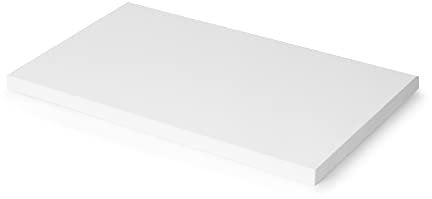 Emuca - Tableros para Mesa de Comedor o Escritorio, 900x500, Pintado Blanco, Madera