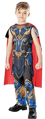 Rubies Offizielles Marvel Thor: Love and Thunder Thor klassisches Kinderkostüm, Kinderkostüm, Alter 7–8 Jahre, Halloween, Halloween