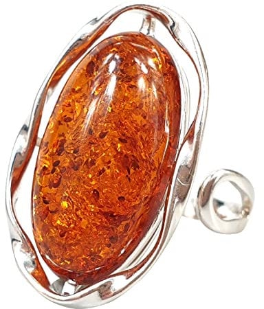 braun Bernsteinring Echt Baltischer Bernstein Ring Einschtellbare Klein Gelb Ring Edelstein Ring medium