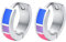 HIJONES Edelstahl Progress Pride Flagge Ohrringe Bisexuell Regenbogen Ohrringe Schwul Lesbisch LGBTQ Huggie Ohrstecker Gepierct